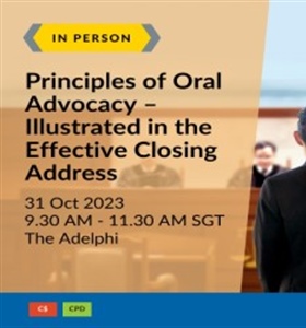 ADV: 31 Oct: Principles of Oral Advocacy – Illustrated in the Effective...